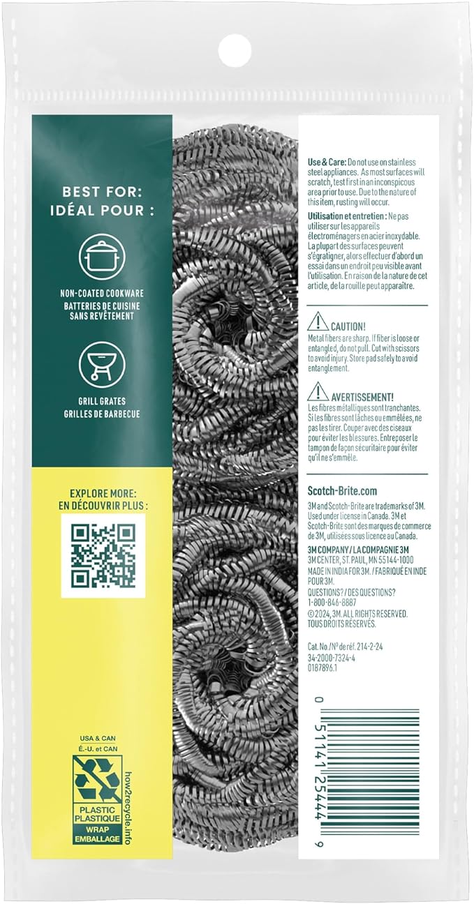 Scotch-Brite Stainless Steel Scrubbers, Scouring Pads - Image 9