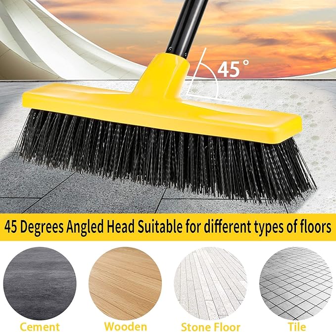 Push Broom Outdoor Indoor Broom 12" Wide - Image 5