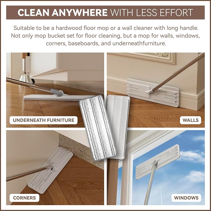 Microfiber Flat Mop Pads, 13-Inch Washable and Reusable Refills, Compatible - Image 6