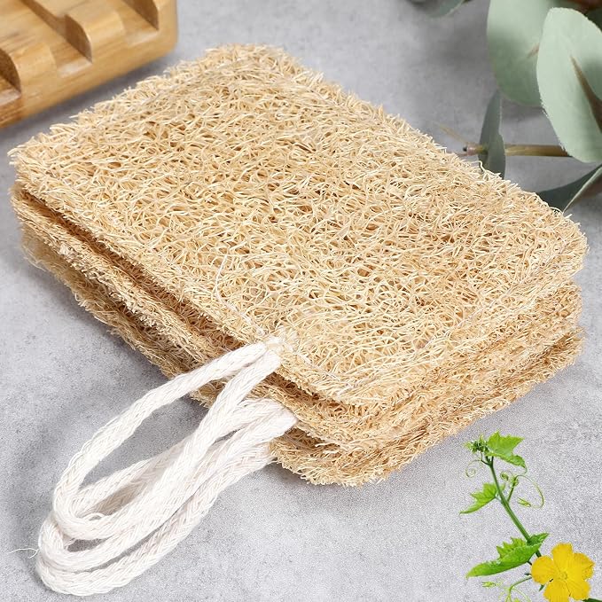 3Pcs Natural Loofa, 100% Real Natural Loofah Sponges Set, Loofah Sponge - Image 7