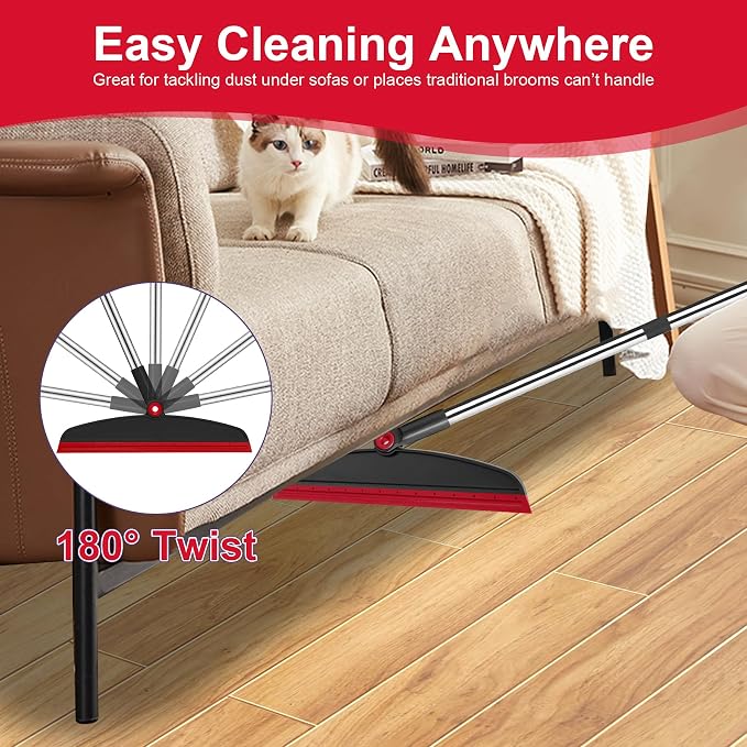 Broom with Dustpan Combo Set and Silicone Air Broom Kit - Image 8