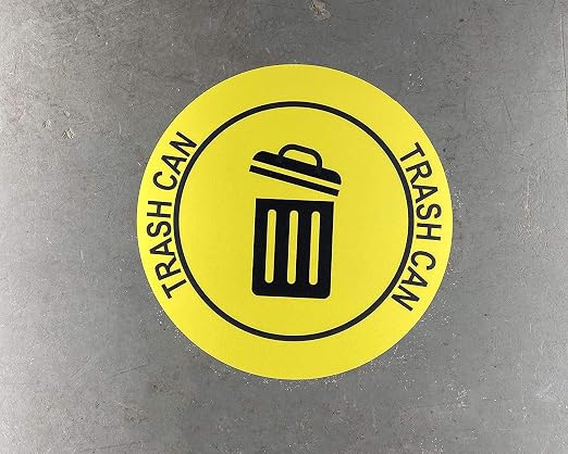 "Trash Can" Durable Laminated Vinyl Floor Sign- Sign by Graphical Warehouse- 5S - Image 2
