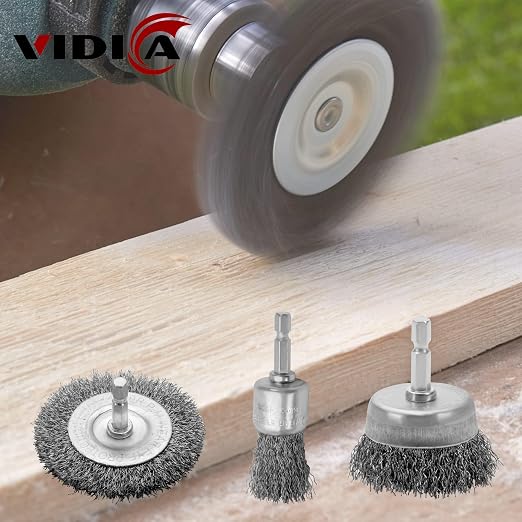 Wire Brush for Drill Set 9Pcs, Abrasive Wire Wheel for 1/4 Inch Hex Shank - Image 7
