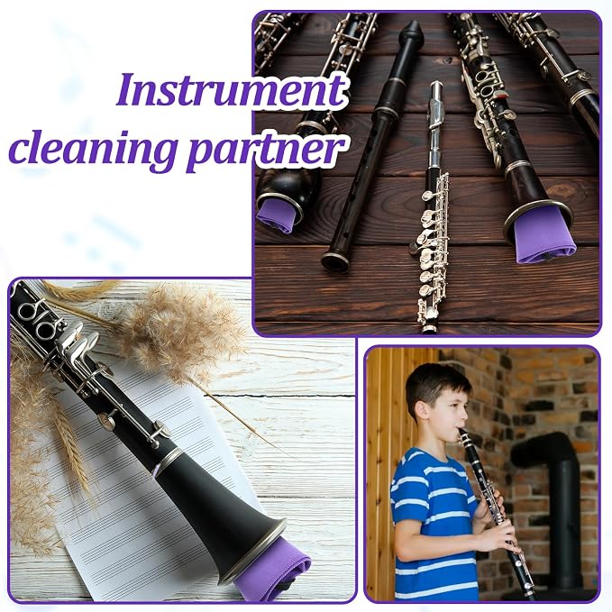 2 PCS Clarinet Swab Cloth Cleaner, Effectively Clean Dirt, Clarinet Cleaning - Image 4