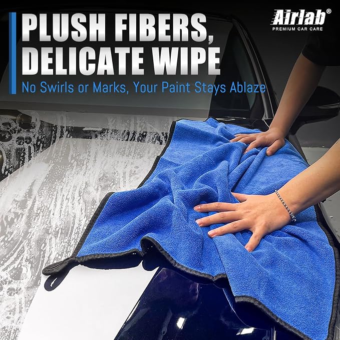 Airlab Microfiber Towels for Cars Wash Drying Thick Plush Cleaning Cloth Auto - Image 6