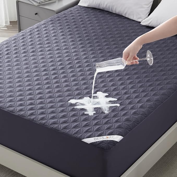 BEDLORE Waterproof Mattress Protector, King Size Noiseless Mattress Pad by Bedlore