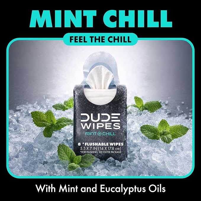 DUDE Wipes Mint Chill Pocket Packs - Image 4
