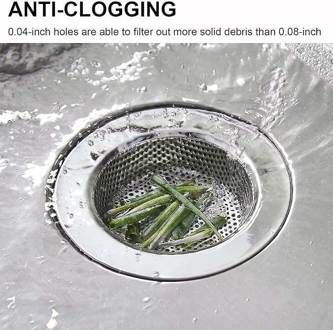 3 PCs Kitchen Sink Strainers, Food Strainer - Image 3