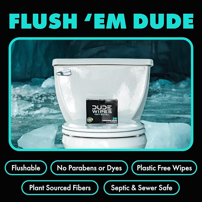 DUDE Wipes On-The-Go Mint Chill Travel Wipes - Image 3
