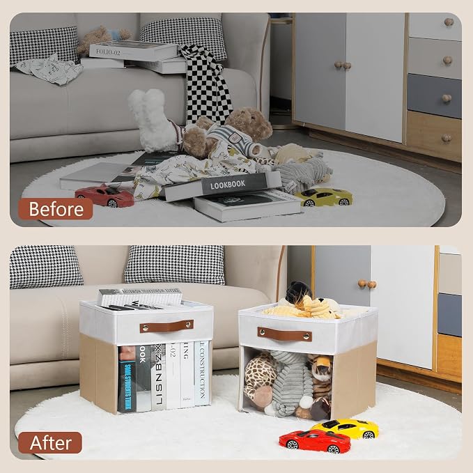 HNZIGE 11 Inch Foldable Fabric Storage Cubes - Image 4