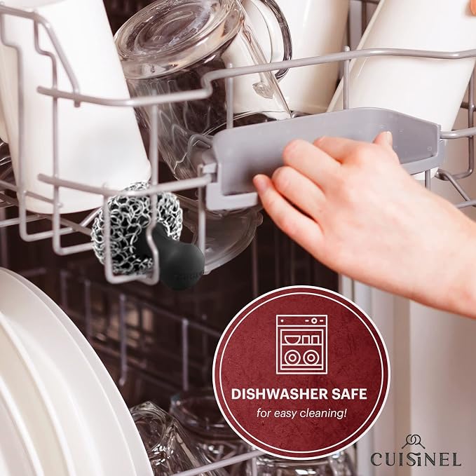Cuisinel Cast Iron Chainmail Scrubber + Pan Scraper - Image 7