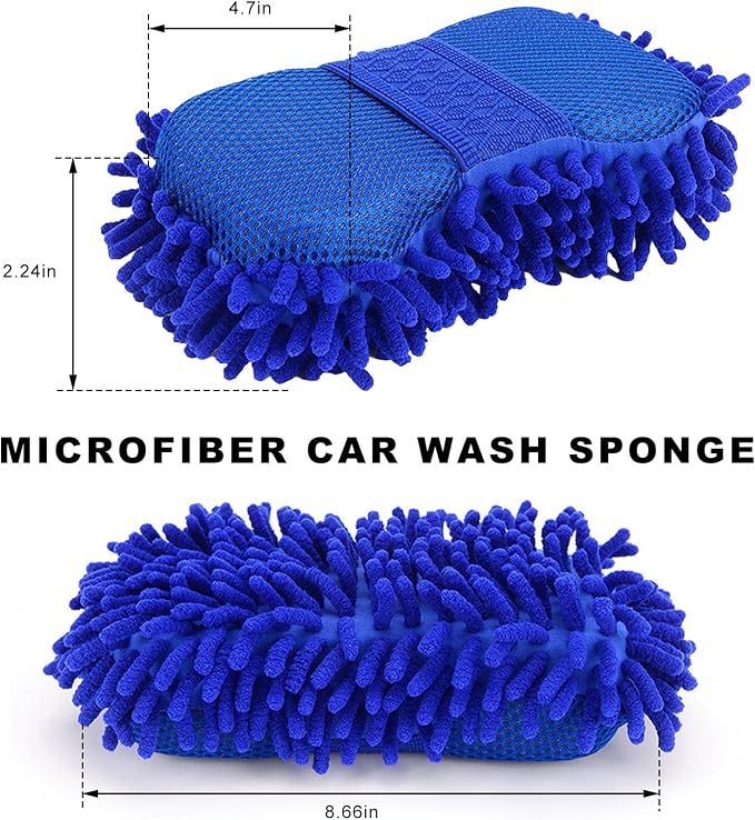 Microfiber Car Wash Sponge, Scratch-Free Vehicle Washing Mitt - Image 2