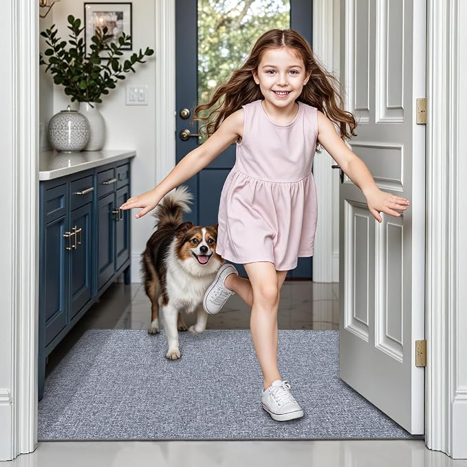 LUMI Ultra Thin Door Mat for Entryway, Easy Clean Welcome Entrance Mat for - Image 3