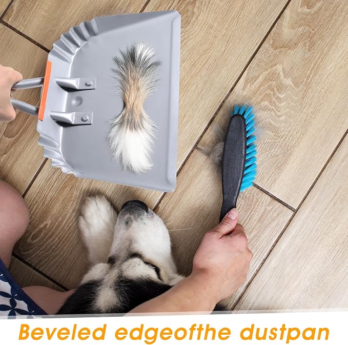 4 Pack Heavy Duty Metal Dustpan Large Wide Dust Pans - Image 6