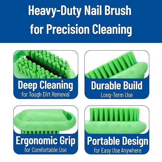SPARTA Nail Scrub Brush Commercial-Grade, Heavy-Duty Hand and Fingernail Brush - Image 4