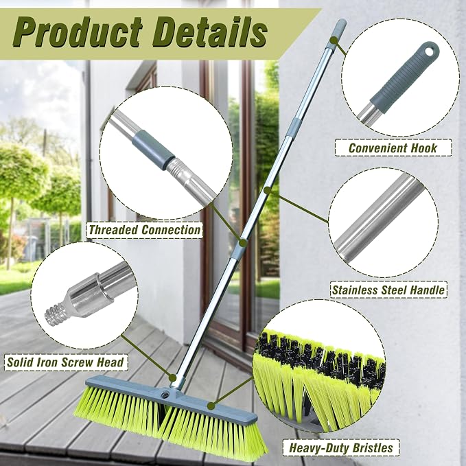 PHYEX 18" Push Broom with 47" Long Handle - Image 6