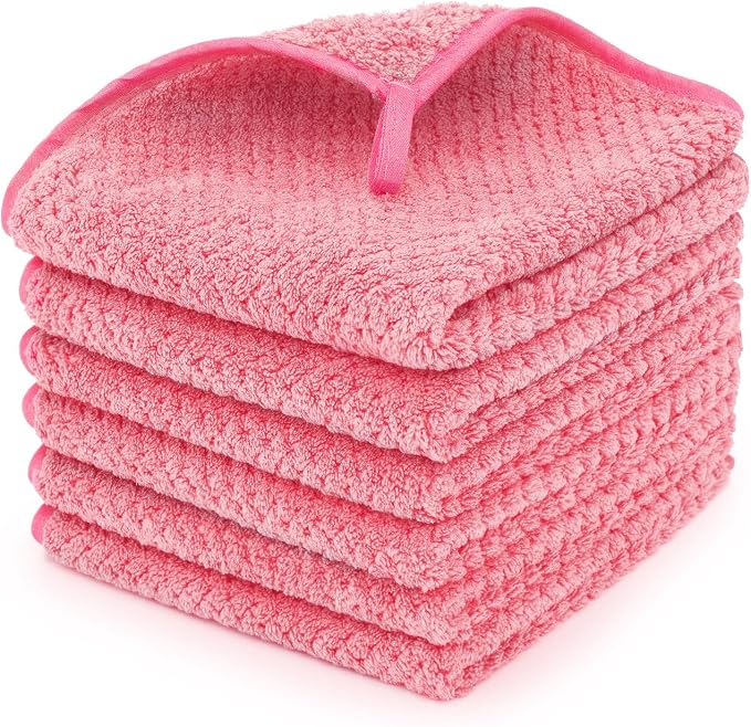 6 Pack Washcloth Towels Set, Waffle Hand Towels Set, Microfiber Super Soft by BESTCHOICEFORYOU%EF%BC%81