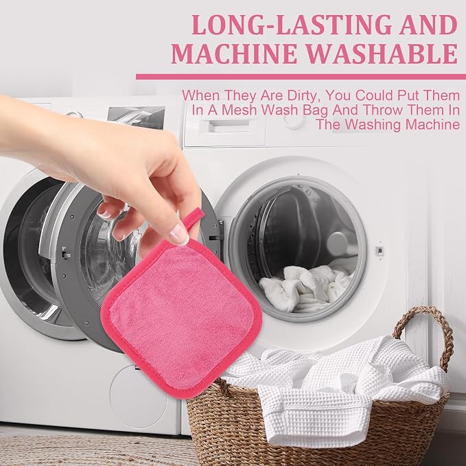Makeup Remover Cloth 12 Pack, Ultra Soft and Reusable Microfiber Makeup Remover - Image 7