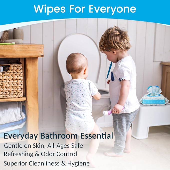 WONDERFUL Flushable Wipes, Unscented 100% Plant-Based Wet Butt Wipe - Image 3