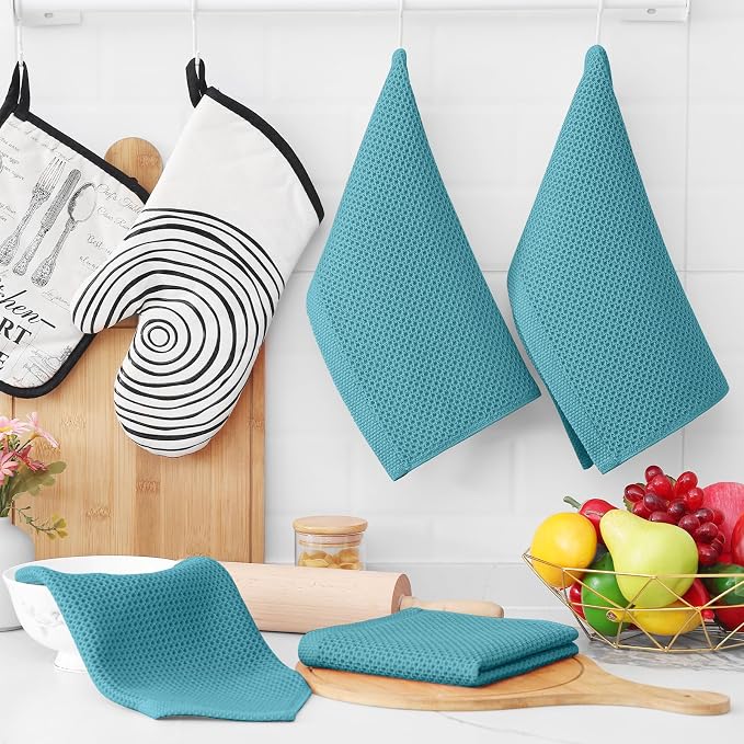 Homaxy 100% Cotton Waffle Weave Kitchen Dish Cloths, Quick Drying Dish Rags - Image 6
