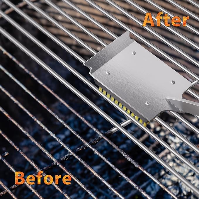 ENLOY 2-Pack Copper Wire Grill Brush Replacement Heads, Grill Brush and Scraper - Image 5