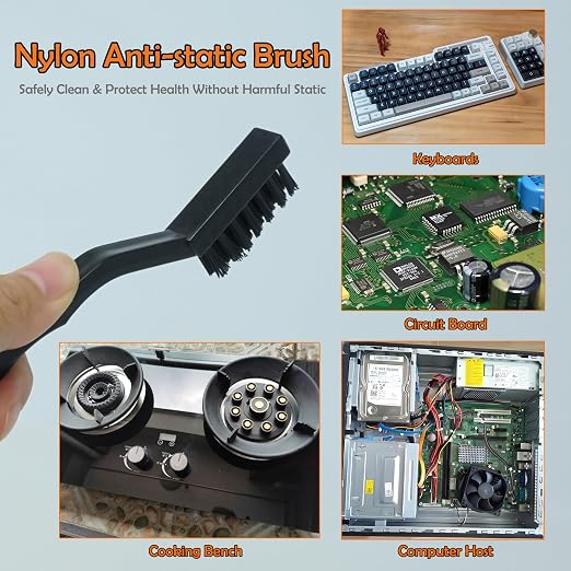 12PCS Anti Static ESD Cleaning Brush Kit – Precision Nylon Wire Brushes - Image 5