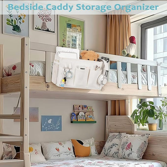Loghot Bedside Caddy/Bedside Storage Bag Hanging Organizer - Image 2