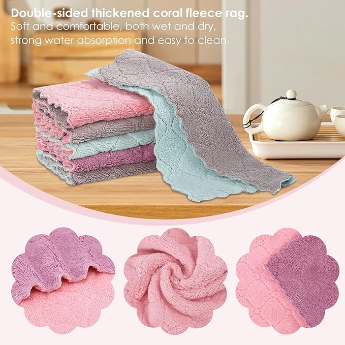 Rachan 11Pack Kitchen Dish Cloths, Reusable Dish Towels, Nonstick Oil Washable - Image 3