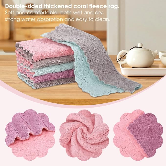 Rachan 11Pack Kitchen Dish Cloths, Reusable Dish Towels, Nonstick Oil Washable - Image 3