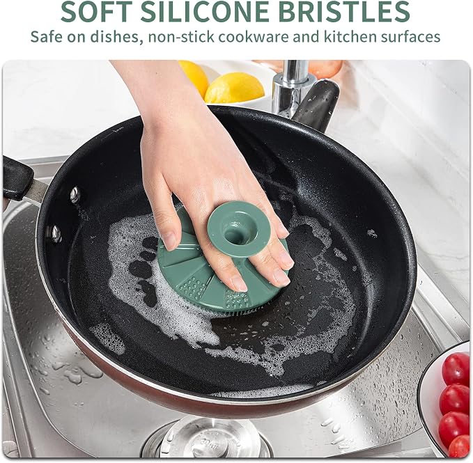 Silicone Sponge, BEAUTAIL Non-Scratch Scrub Sponges - Image 3