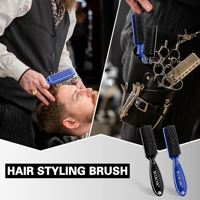 NICEMOVIC 10 Pcs Barber Clipper Cleaning Brush, Barber Accessories Supplies - Image 4