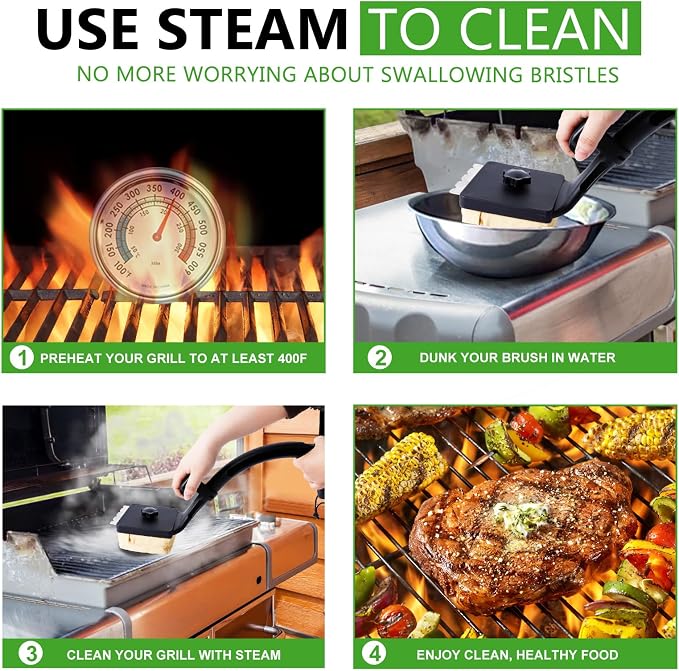 Grill Brush for Outdoor Grill Bristle Free, Reinforced Grill Cleaner Scraper - Image 8
