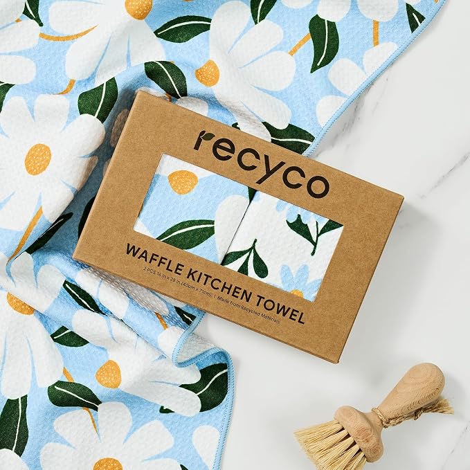 RECYCO Waffle Kitchen Towel Set of 2 - Image 8