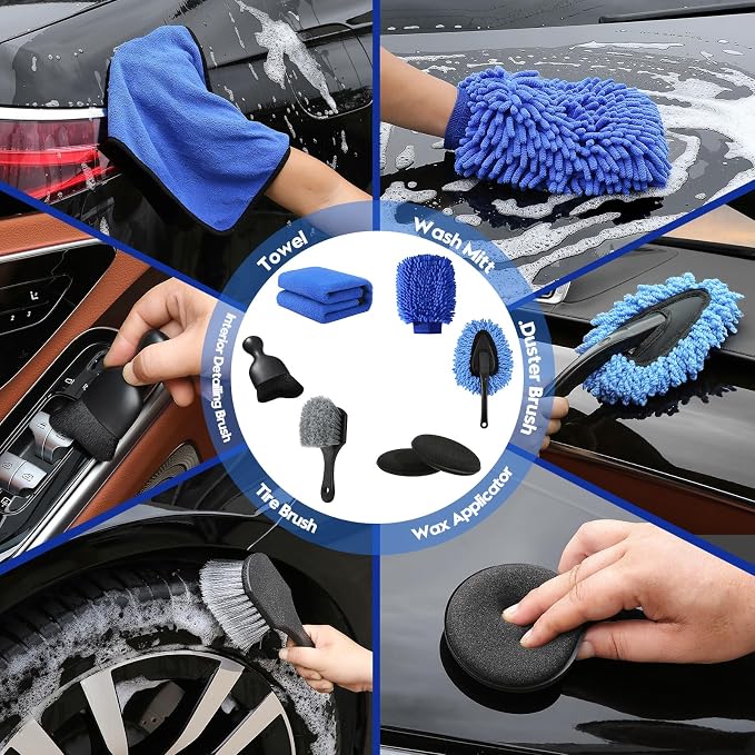 42Pcs Car Detailing Kit, Car Detailing Brush Set, Car Wash Cleaning Kit - Image 7