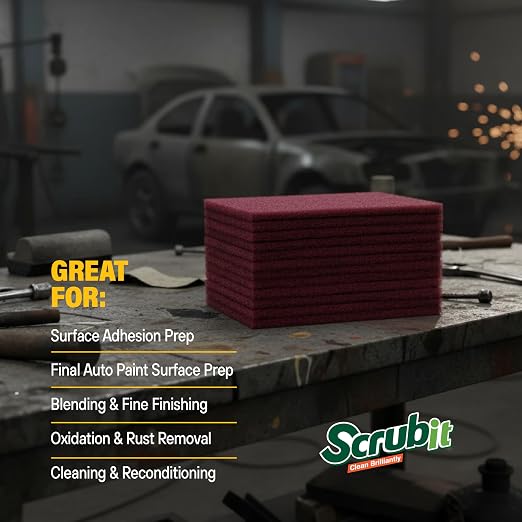 SCRUBIT 6 x 9 in. General Purpose Scuff Pads, Paint Primer Prep Adhesion - Image 5