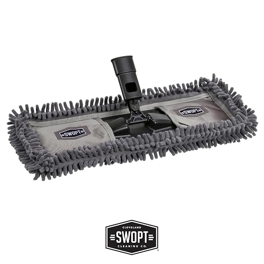 SWOPT 18” Microfiber Dust Mop, Microfiber Flexible Duster, Cotton Mop + 60" - Image 2