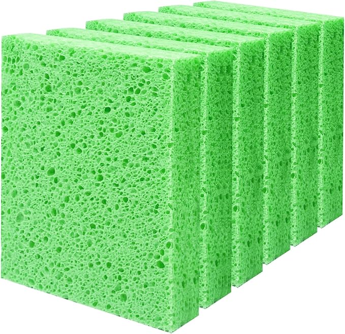 Cellulose Sponges, Large Size 4" x 6" x 1" by Mainlyrunmakeupsuppliers