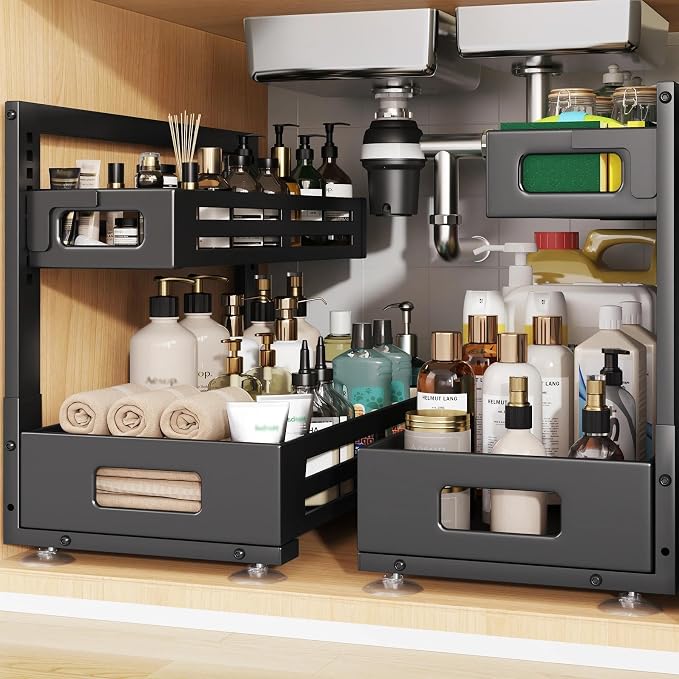 2 Pack 19IN-Depth Under Sink Organizer, Pull Out Cabinet Organizer by UnderSinkOrganizer