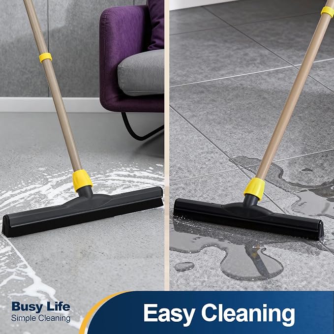 Yocada Floor Squeegee Scrubber Adjustable Telescopic Pole Heavy Duty Household - Image 6