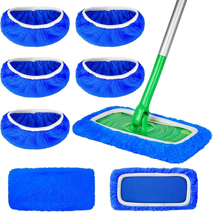 5 Pack Reusable Microfiber Mop Pads Compatible by AmaVins