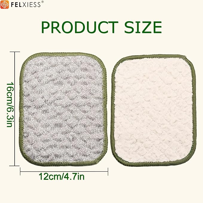 2026 New Double Side Non Scratch Wire Dishcloths, Reusable Metal Dish Cloth - Image 7