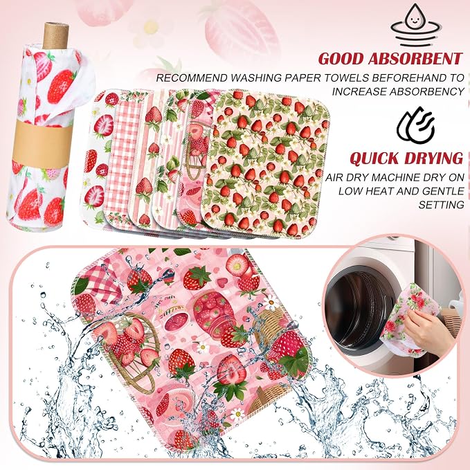 36 Pack Reusable Cleaning Cloths Washable Cotton Kitchen Dish Towels - Image 5