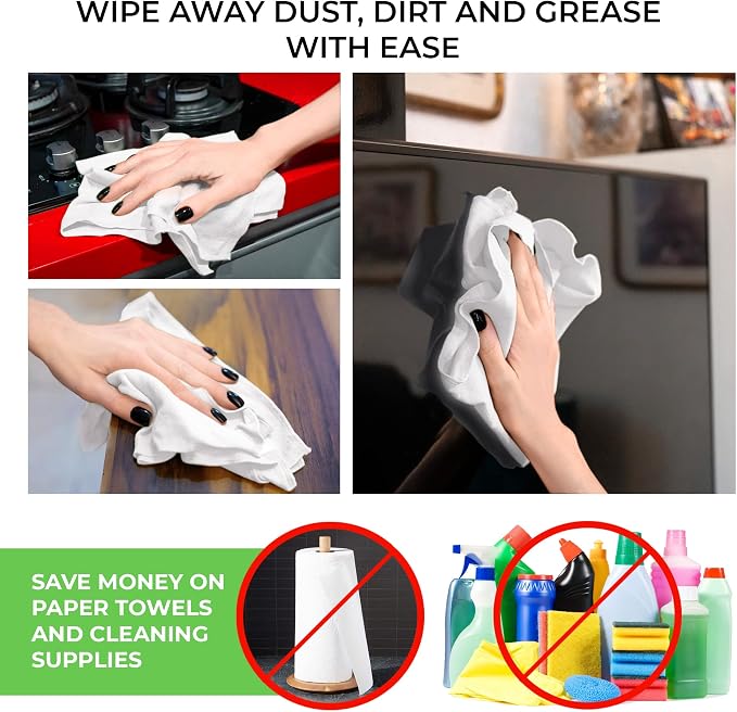 TILO Microfiber Cleaning Cloth – 19x13 Inch Ultra-Absorbent, Reusable Soft - Image 3