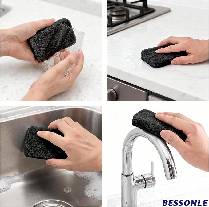 8 Pack Silicone Scrubbing Sponges, Heavy-Duty, Non-Scratch Kitchen Sponges - Image 6