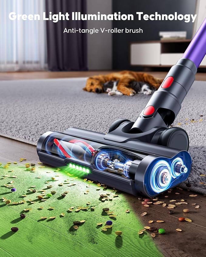 Cordless Vacuum Cleaner, 600W 50Kpa Stick Vacuum Cleaner - Image 6