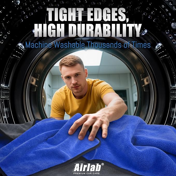 Airlab Microfiber Towels for Cars Wash Drying Thick Plush Cleaning Cloth Auto - Image 7