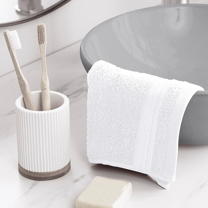 Towel and Linen Mart 100% Cotton- Wash Cloth Set -Pack of 4, Quick Dry - Image 4