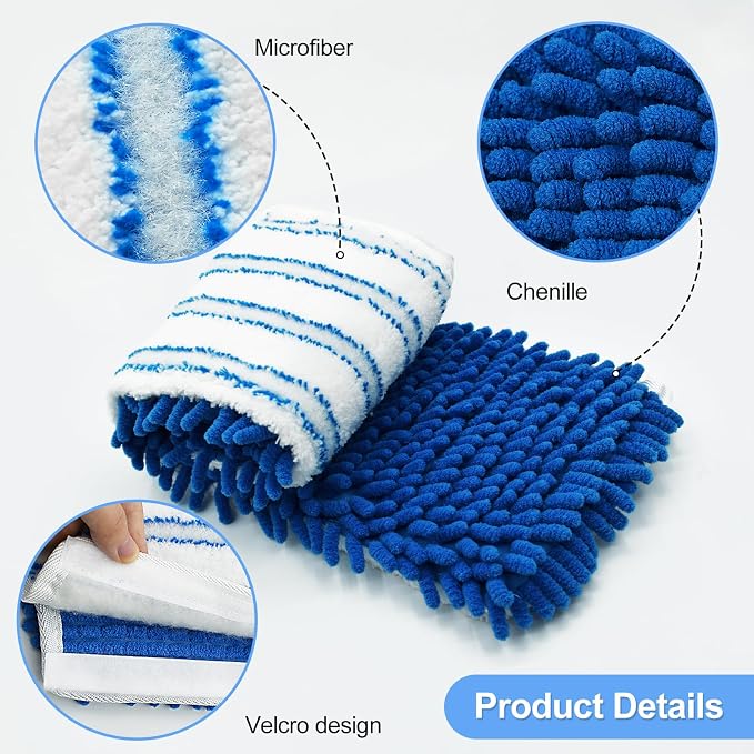 3 Pack Mop Heads Replacements for Ocedar Dual-Action Microfiber Flip Mop - Image 3