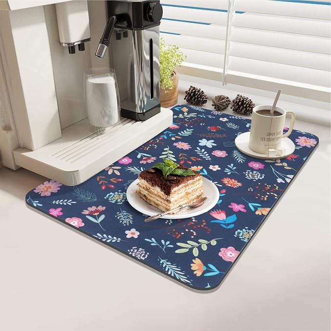 LOKHOM Dish Drying Mat for Kitchen Counter, Coffee Pot, Dining Room Decoration - Image 3