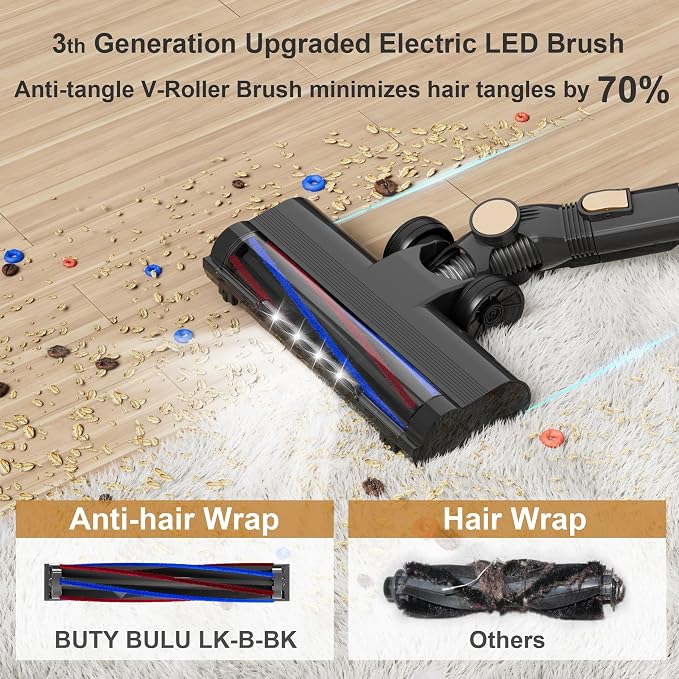 Cordless Stick Vacuum Cleaner, 30KPa Handheld 2200mAh Rechargeable Battery - Image 3